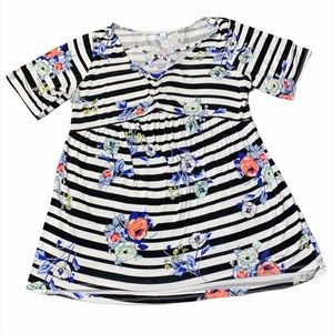 Boutique Floral‎ Blouse, Short sleeves, Size 0X